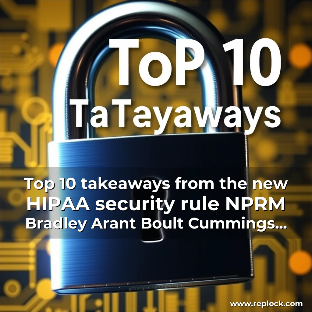 You are currently viewing Top 10 takeaways from the new HIPAA security rule NPRM  Bradley Arant Boult Cummings LLP